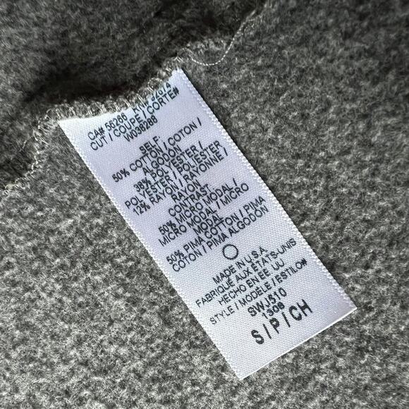 Splendid Cotton Blend Gray and Blue Striped Rugby Midtown Moto Jacket - S - Picture 6 of 10